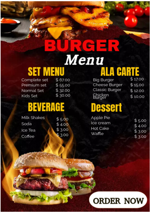 Food Menue Template PosterMyWall Food Menue Template PosterMyWall