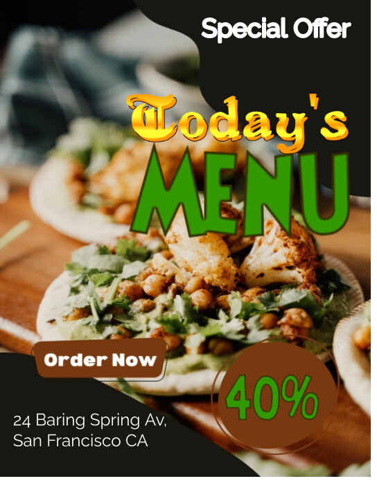 Food Menus For Restaurant Quick Sales Template | PosterMyWall