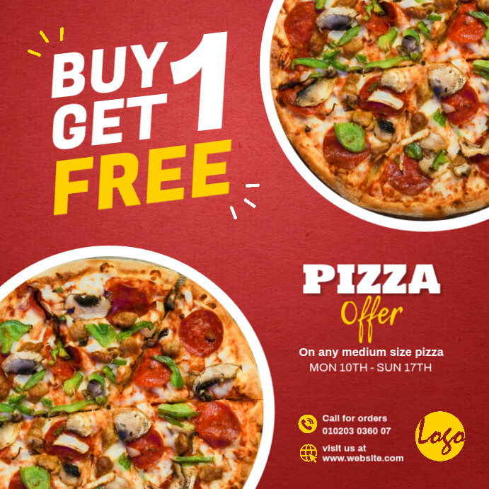 Copy of Food Offer Banner Buy 1 Get 1 Free | PosterMyWall