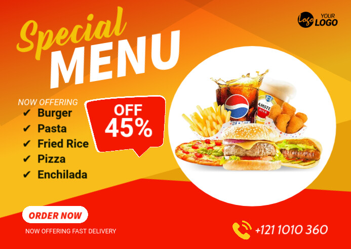 Food Offer Banner Design Template | PosterMyWall