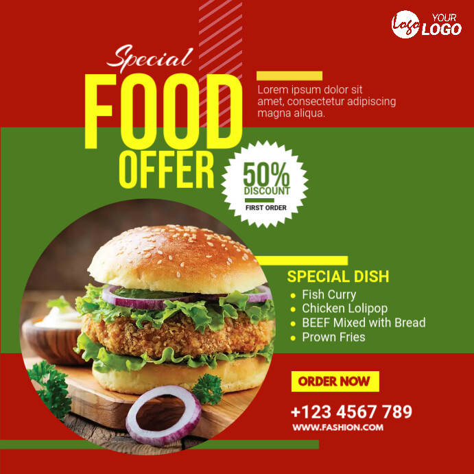 Food Offer Template | PosterMyWall