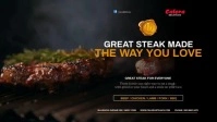 Food Or BBQ Facebook Video Cover template