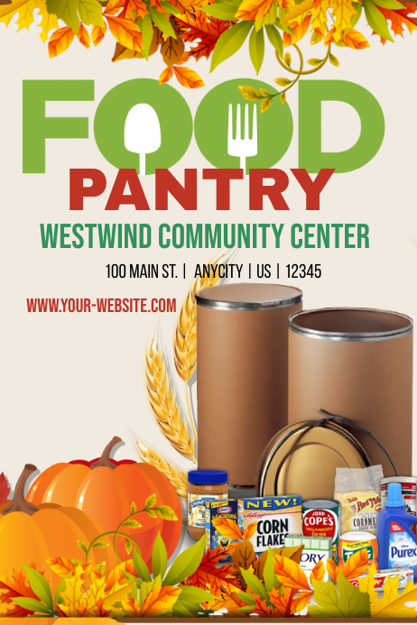 Food Pantry Template PosterMyWall Food Pantry Template PosterMyWall