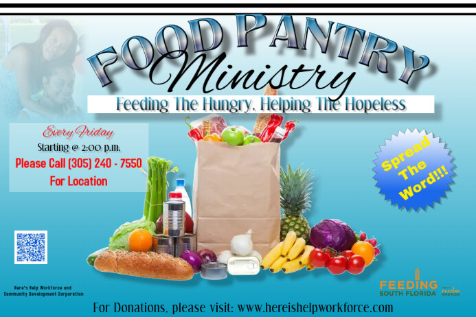 Food Pantry Flyer โปสเตอร์ template