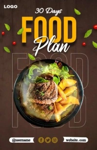 Food Plan video Tabloid template