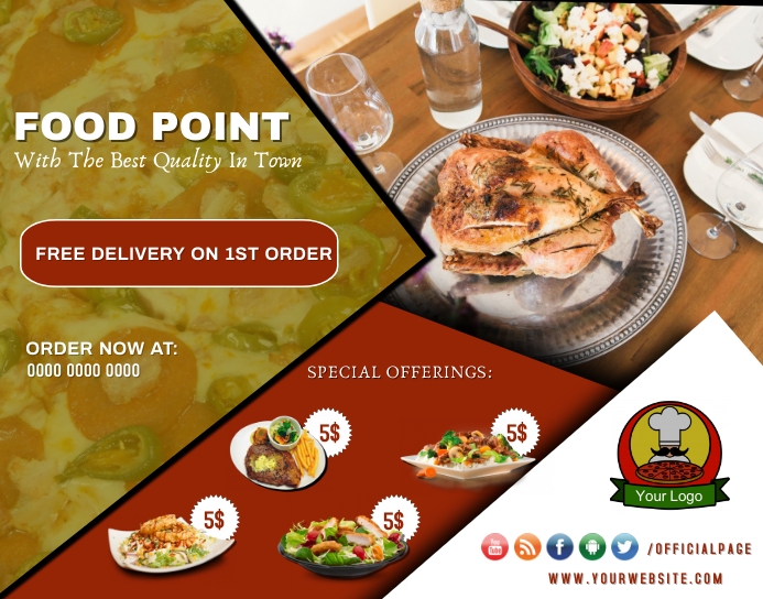 Food point, restaurant billboard wallboard po Poster/Wallboard template