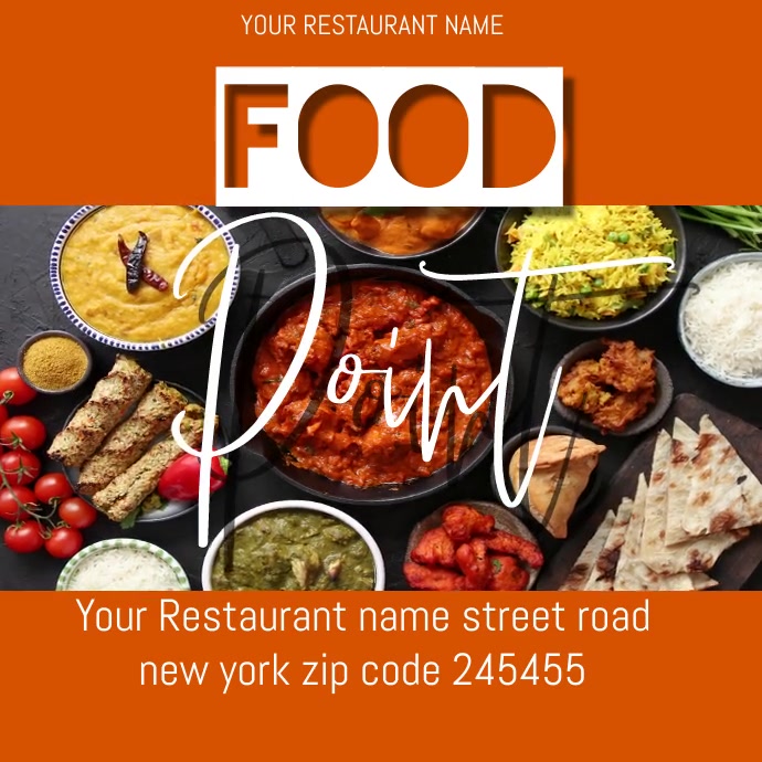 Food point Restaurant Template | PosterMyWall