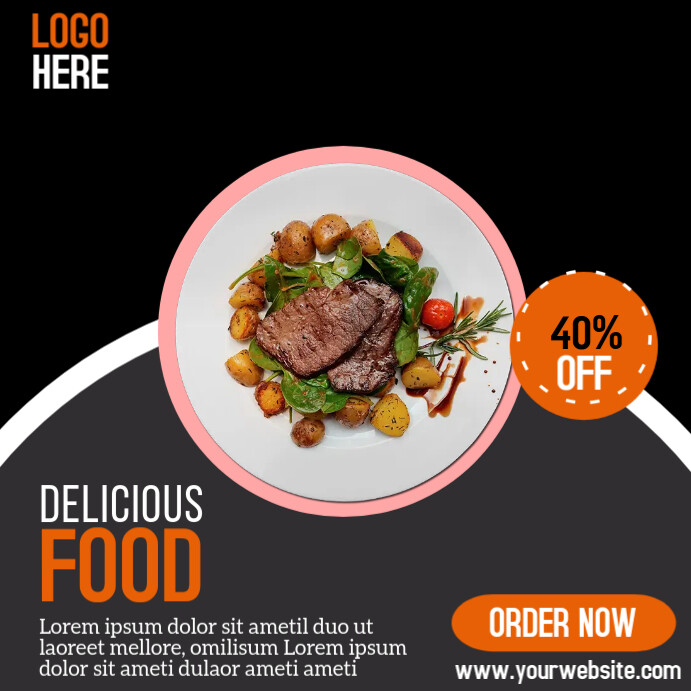 Design Post Food Layout Food Post Template | PosterMyWall