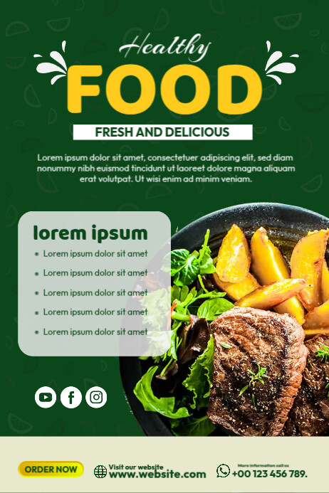 Food Poster Ads Template | PosterMyWall