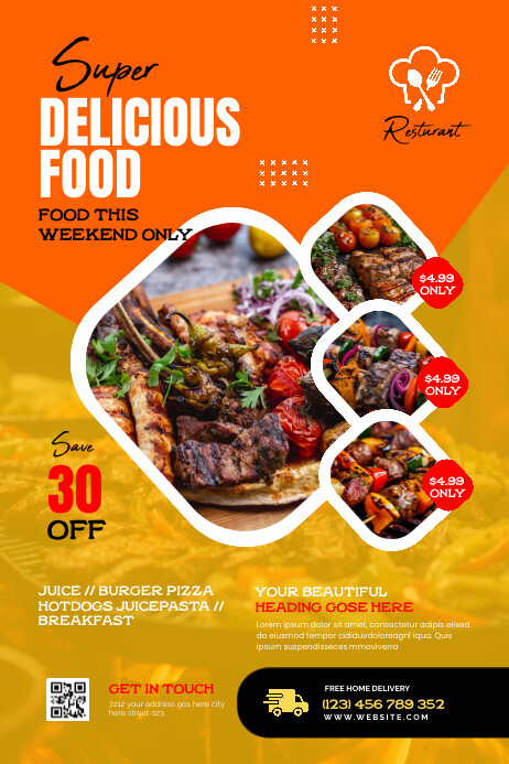 Food Postar Food Poster Template | PosterMyWall