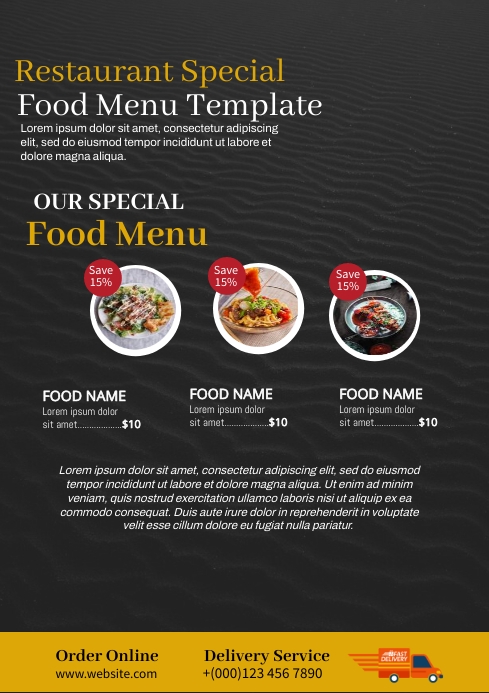 FOOD POSTER.E A4 template