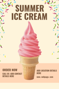 Yellow Summer Ice Cream Iphosta Template