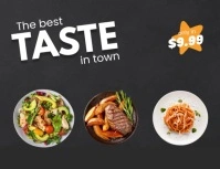 Food Product Slideshow Pamflet (Letter AS) template