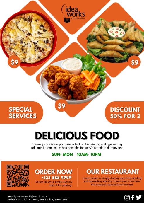 FOOD PROMOTION Template | PosterMyWall