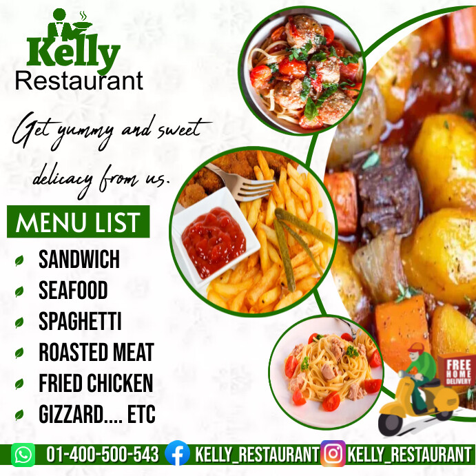 Copy of food promotion social media post template | PosterMyWall