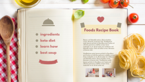 Bianco Recipe Book Intestazione blog Template