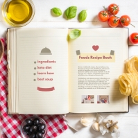 Food Recipe Book Publicación de Instagram template