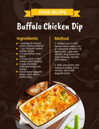 Food Recipe Flyer Volante (Carta US) template
