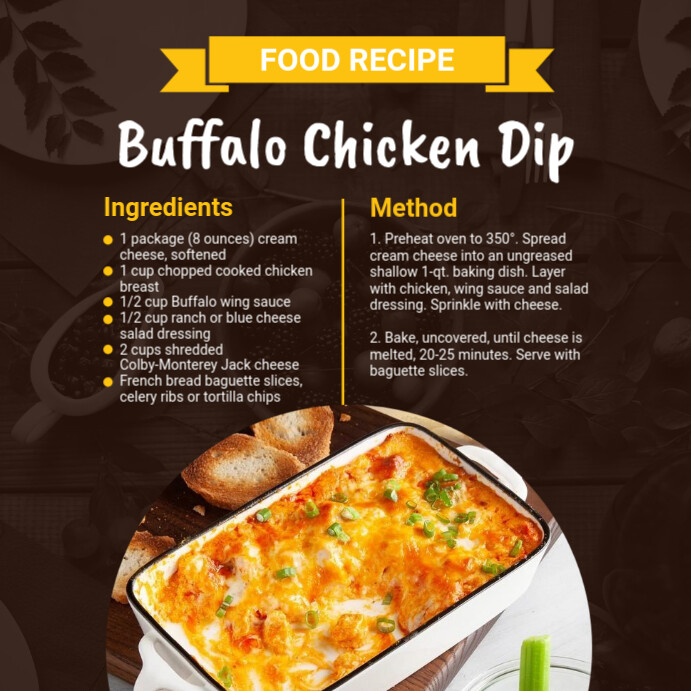 Food Recipe Layout Template | PosterMyWall