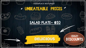 Food Sale Video Slideshow Prezentacja (16:9) template