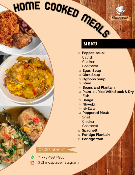 Food Services Menu Template | PosterMyWall