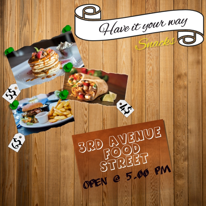 food stall/shop flyer Template | PosterMyWall