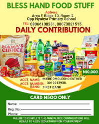 Orange Daily Contribution Card Instagram Portrait Template