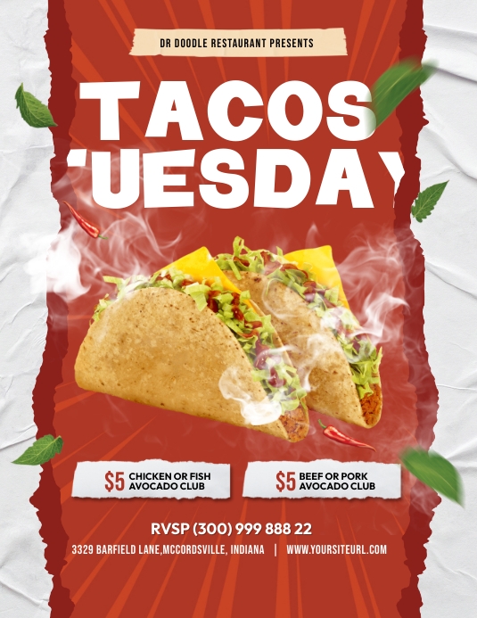Food Taco Menu Template | PosterMyWall