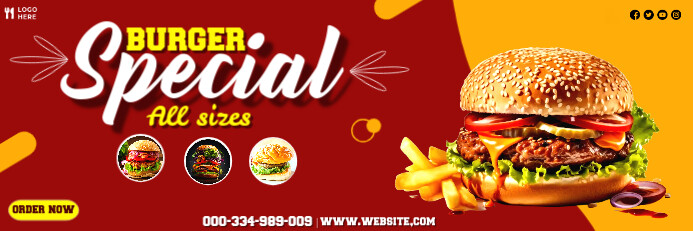 Food template Banner 2 × 6'