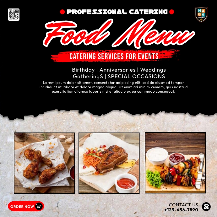 FOOD TEMPLATE.E | PosterMyWall