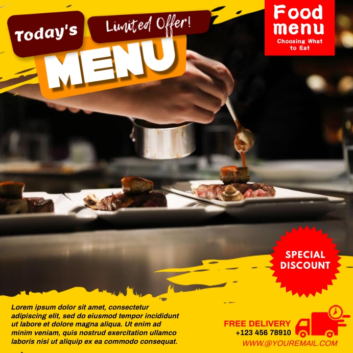 FOOD TEMPLATE.E | PosterMyWall