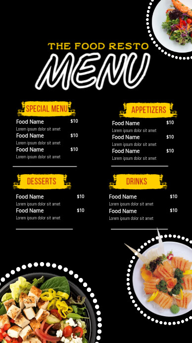 FOOD TEMPLATE.E | PosterMyWall