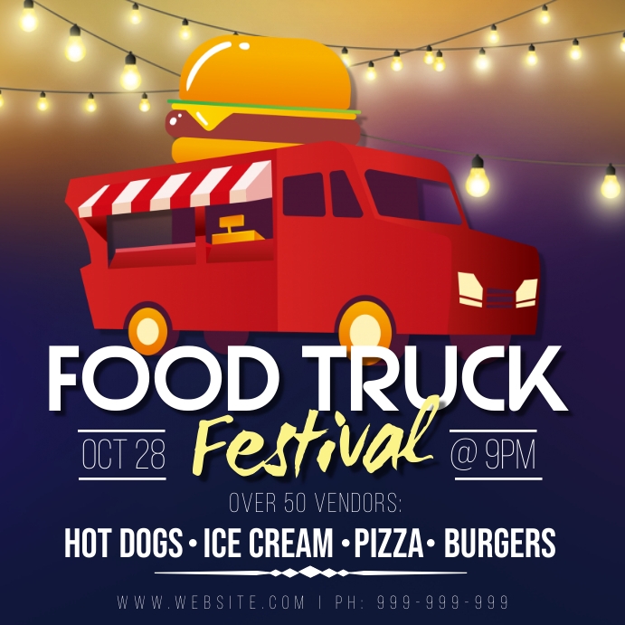 Food Truck Festival Poster Template PosterMyWall