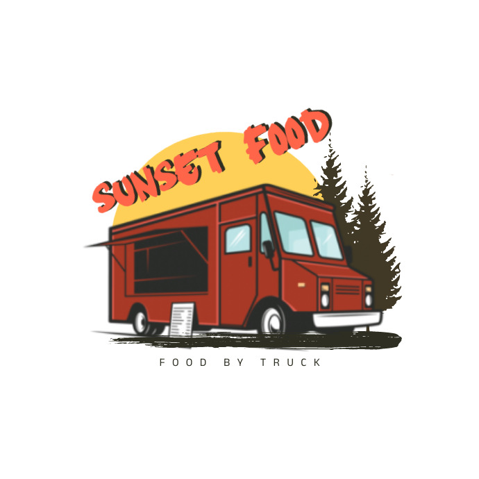 FOOD TRUCK LOGO Logótipo template