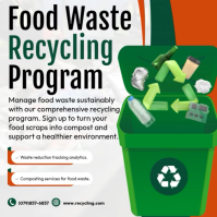 Food Waste Recycling Instagram-opslag template