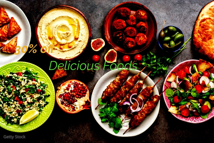 All Food Poster In Black Foods Posters Template | PosterMyWall