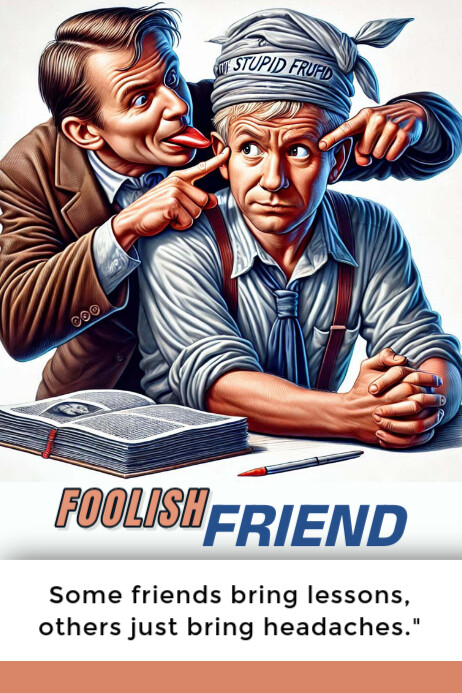 Foolish friend Poster template