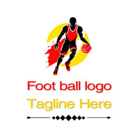 White Foot ball logo Logo Template