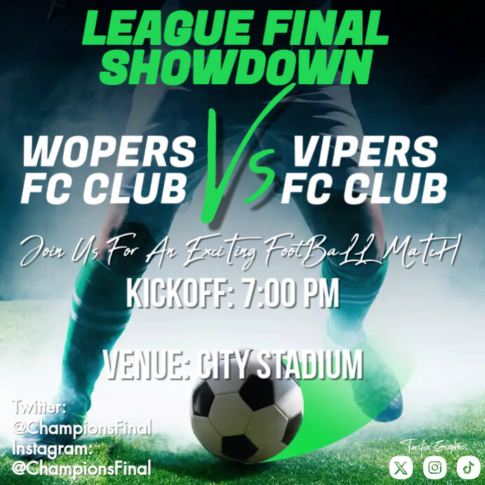 Showdown Poster Examples Foot ball show down Template | PosterMyWall
