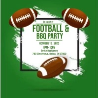 Football & BBQ Party , bbq ,  football  , foo Message Instagram template
