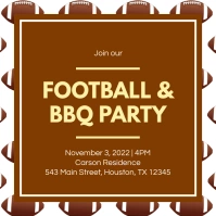 Football & BBQ Party Message Instagram template