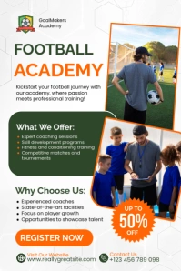 Football Academy Enrollment Poster Template