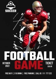 FOOTBALL ANIMATION POSTER TEMPLATE A6