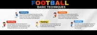 Football Basic Techniques Fotografia de capa do Facebook template