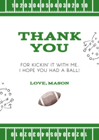 Football Birthday A6 template