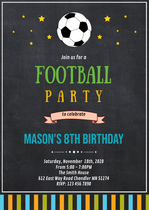 Modele Invitation A La Fete D Anniversaire De Football Postermywall Modele Invitation A La Fete D Anniversaire De Football Postermywall