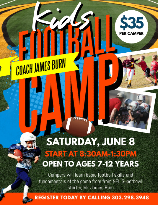 Football Camp Flyer Template