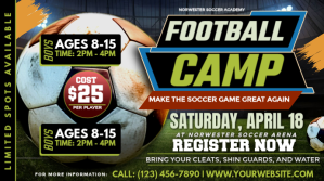Football Camp Registration Starts Today Miniatura di YouTube template