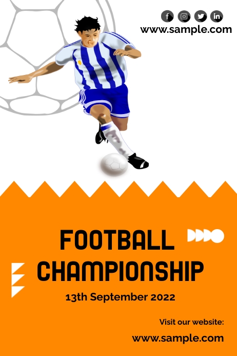 FOOTBALL CHAMPIONSHIP Poster template