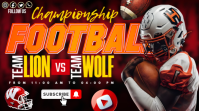 Football Championship Team Lion vs Team Wolf Miniatura na YouTube template